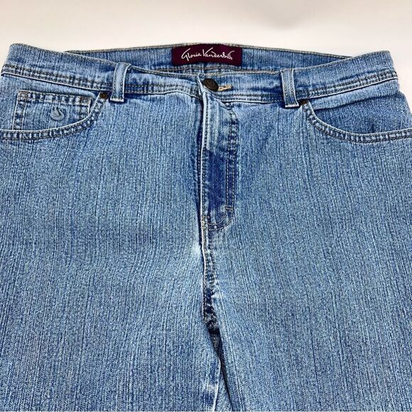 Gloria Vanderbilt Medium Wash Straight Leg High Rise Mom Denim Jeans-Size W34 - Picture 7 of 11